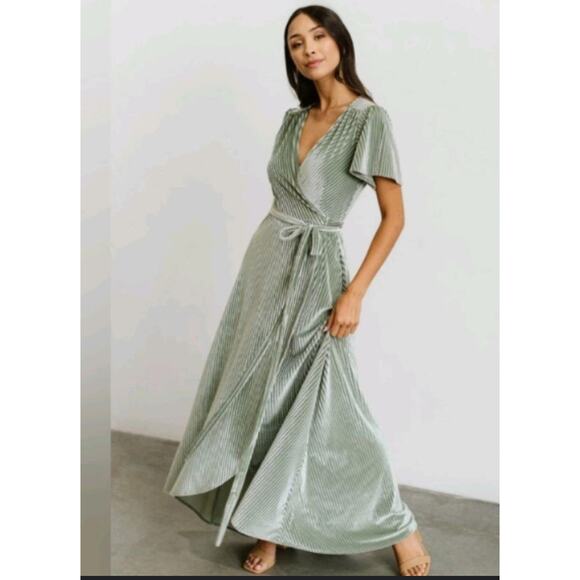 Baltic Born Sage Green Midi Dress - Picture 1 of 8